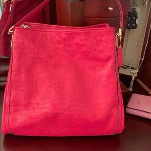 Coach purse hot pink leather